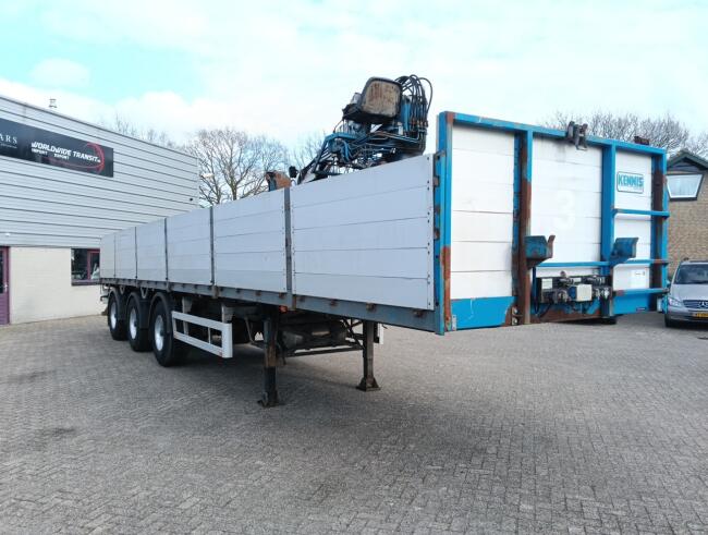 Pacton T3 003 Kennis 14TM Kraan -3 assige steentrailer, Boomtrailer -2 assen gestuurd, Steunpoten TT 4906