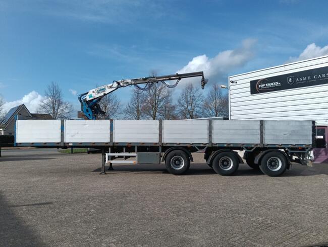 Pacton T3 003 Kennis 14TM Kraan -3 assige steentrailer, Boomtrailer -2 assen gestuurd, Steunpoten TT 4906