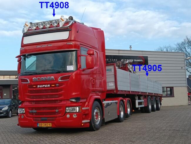 Scania R 730 6x2 -Boogie -V8 -Alcoa Velgen -Retarder -Euro 6 -Liftas -Schuifschotel TT 4908