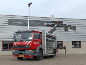 DAF 55.230 TI HIAB 8.7 TM Kraan, Crane, Kran -Brandweerwagen, Firetruck, Feuerwehr -Aggregaat, Generator TT 4922