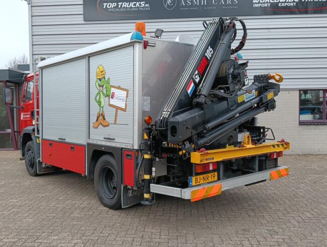 DAF 55.230 TI HIAB 8.7 TM Kraan, Crane, Kran -Brandweerwagen, Firetruck, Feuerwehr -Aggregaat, Generator TT 4922