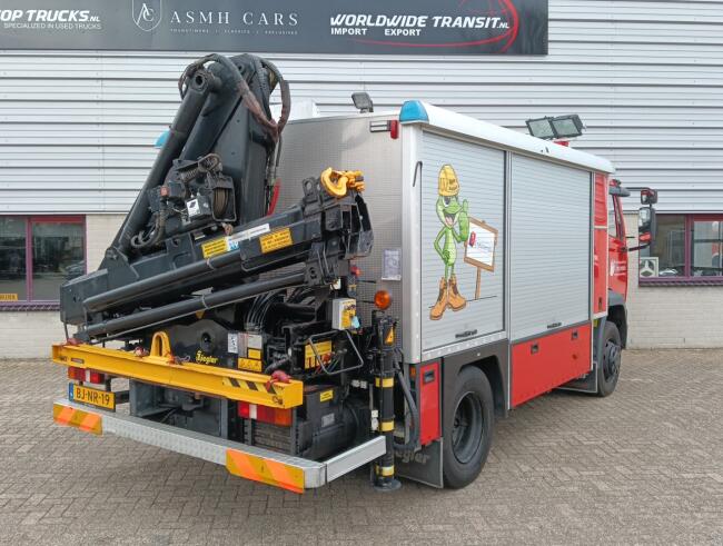 DAF 55.230 TI HIAB 8.7 TM Kraan, Crane, Kran -Brandweerwagen, Firetruck, Feuerwehr -Aggregaat, Generator TT 4922-A