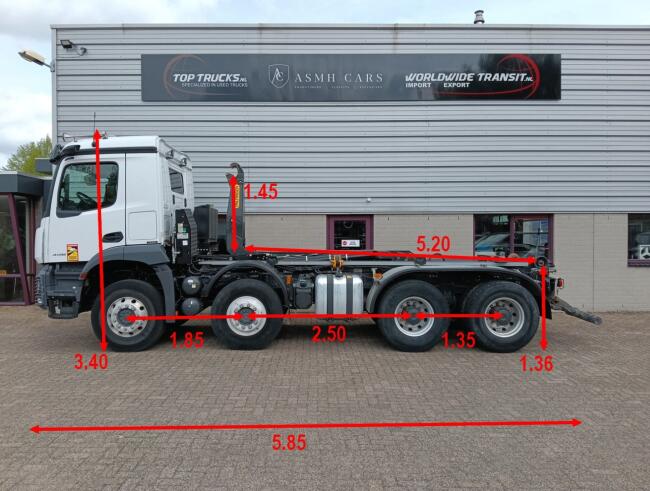 Mercedes-Benz Arocs 4146 8x4 Palfinger 24t. Haakarm, Hooklift, Abrolkipper -Euro 6 E -Mirrorcams -Navigatie -Clima TT 4926