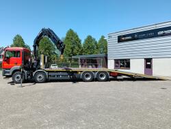 MAN TGS 35.360 8x2 - Hiab 22TM Kraan, Machine transporter, Oprijwagen, afsleepwagen 6.7T. lier TT 4933