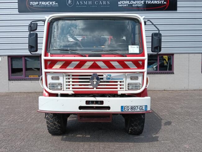 Renault M 210 Midliner 4x4 -Brandweer, Feuerwehr, Fire brigade -3.500 ltr watertank - Expeditie, Camper, 100km/hour TT 4948
