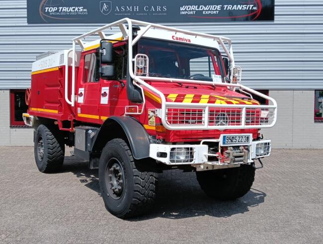 Unimog U 5000 4x4 - Mercedes-Benz (type 437.4) 4.000 ltr - Hydraulische Lier 6.t., Winch -Feuerwehr Doppelkabine,Uberrollkafig TT 4953