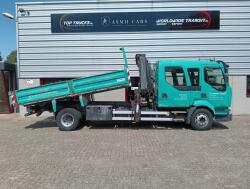 Renault Midlum 220 DCI Hiab 9TM Kraan, Crane, Kran -Dubbele cabine, Crewcab -Kipper, Tipper TT 4962
