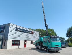 Renault Midlum 220 DCI Hiab 9TM Kraan, Crane, Kran -Dubbele cabine, Crewcab -Kipper, Tipper TT 4962