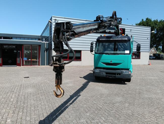 Renault Midlum 220 DCI Hiab 9TM Kraan, Crane, Kran -Dubbele cabine, Crewcab -Kipper, Tipper TT 4962