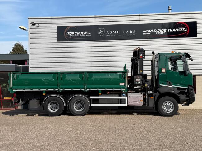 Renault K 460 6x6 -HIAB 18TM Kraan, Crane, Kran, Grue -Bladgeveerd, Grote assen TT 4963