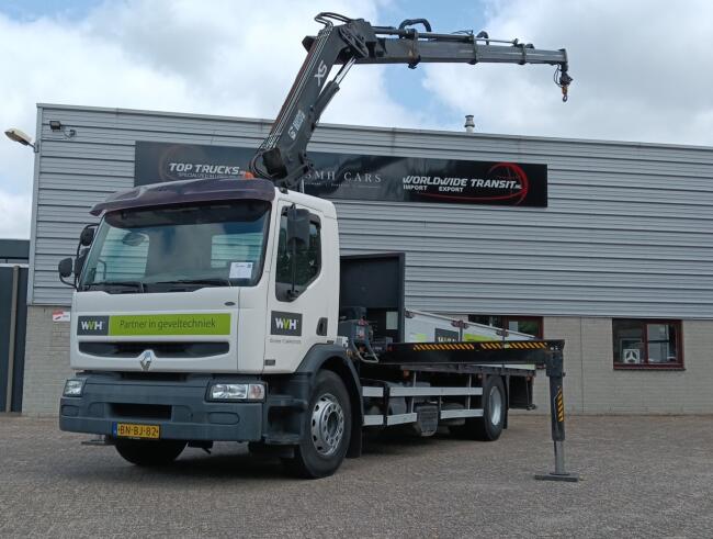 Renault Midlum 220 DCI Hiab 16 TM Kraan, Crane, Kran -Nieuwe APK, TUV -Handgeschakeld, Manuel TT 4966