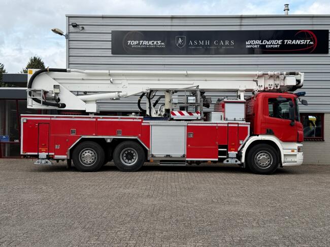 Scania P 420 6x2 -Vema 38 mtr. Brandweer hoogwerker -1.000 ltr tank -Spuitmonitor - Pomp Schlingenmann opbouw -Knikgiek -10 Kva generator TT 4968