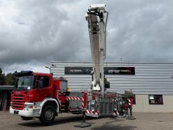 Scania P 420 6x2 -Vema 38 mtr. Brandweer hoogwerker -1.000 ltr tank -Spuitmonitor - Pomp Schlingenmann opbouw -Knikgiek -10 Kva generator TT 4968