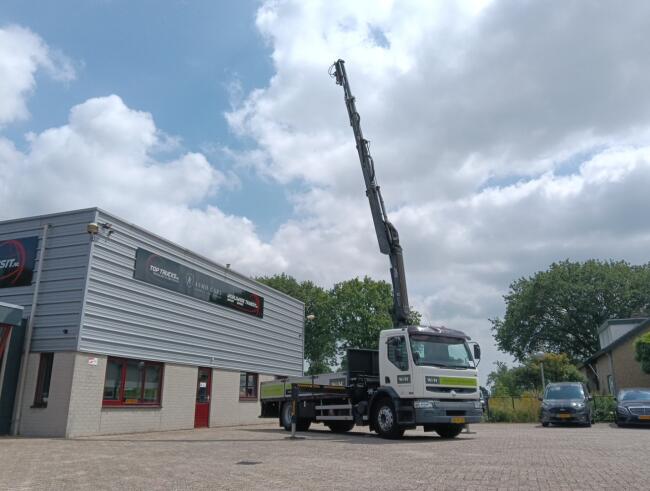 Renault Midlum 220 DCI Hiab 16 TM Kraan, Crane, Kran -Nieuwe APK, TUV -Handgeschakeld, Manuel TT 4966-A