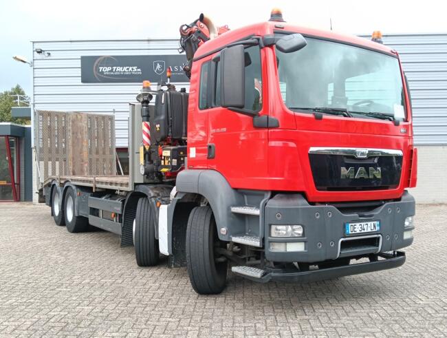 MAN TGS 35.360 8x2 - Fassi 16TM Kraan, Machine transporter, Oprijwagen, afsleepwagen 6.2T. lier TT 4973