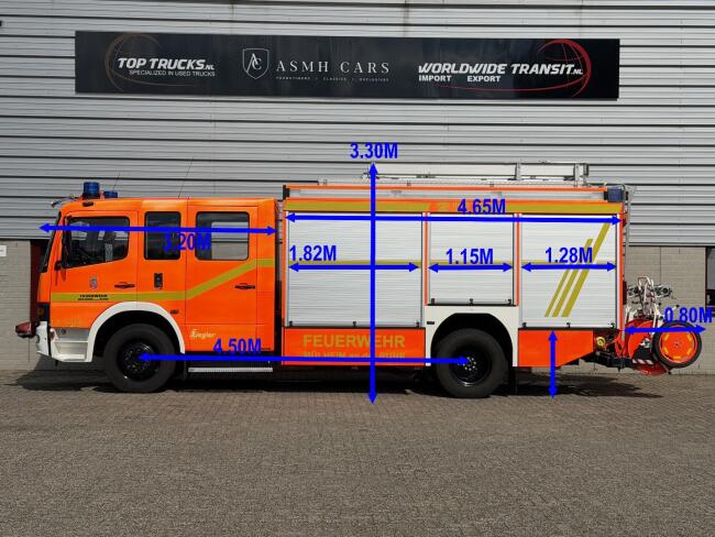 Mercedes-Benz Atego 1528 F 1600 L - Ziegler Pomp - Atego - Lier - Feuerwehr, Brandweer, Fire truck - Crewcab - Foam - Genrator TT 4979